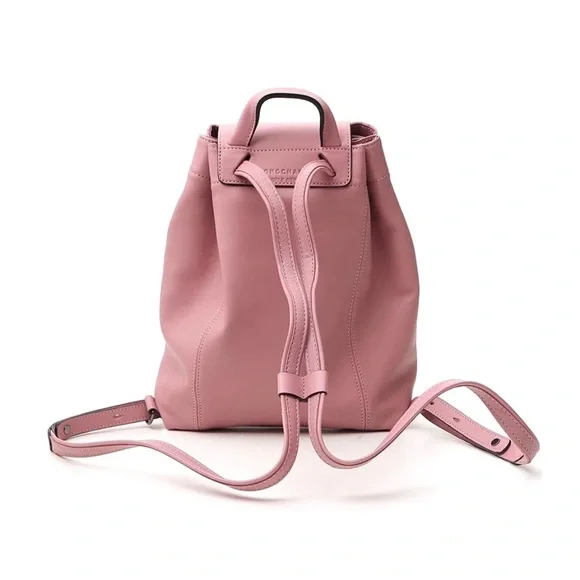 Longchamp Pink Le Pliage Cuir Leather Small Backpack display picture 3